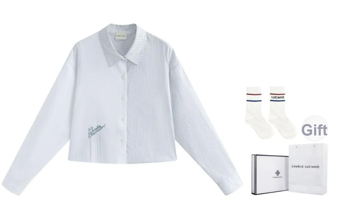 Charlie Luciano Shirts Women's White Box+Socks