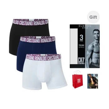 CR7 CRISTIANO RONALDO Boxer Shorts Men's 3 Pack Obsidian Black/Moon White/Deep Sea Blue
