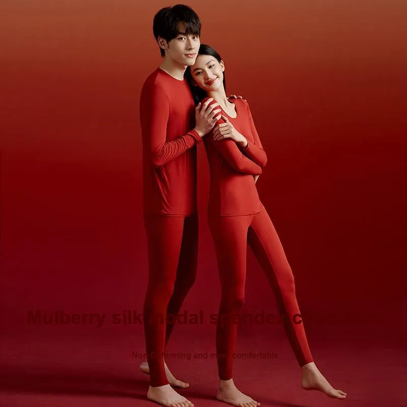 JINSANT Thermal Set Women's Caramel Red-3
