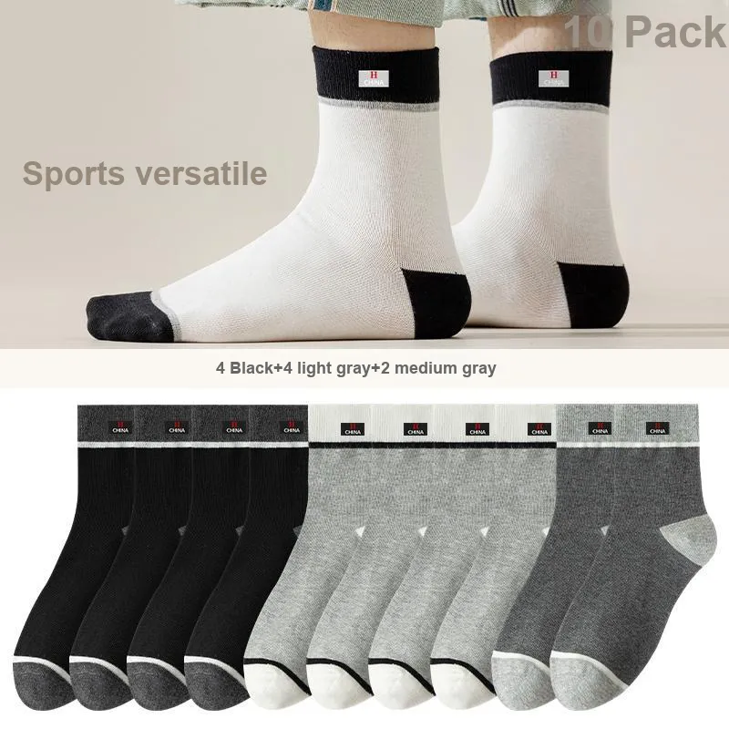 Lan Miao Mid Calf Socks Men's 10 Pack-5