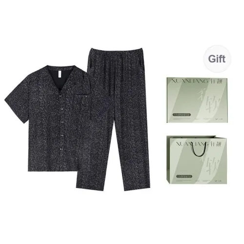 Xuan Liang Pajama Set Men's Gift Box Set Elegant Black