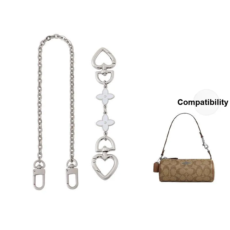 Gloya Metal Bag Accessory Women's Gold Tone/White-24
