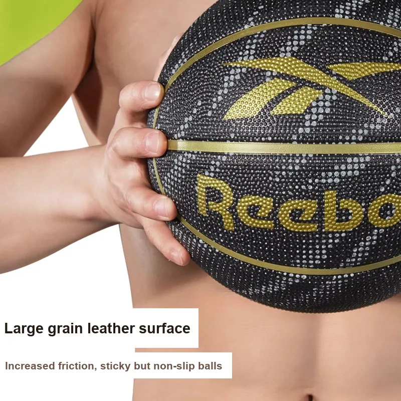 Reebok Rubber Basketball Black Gold Size 5 Street Training Competition-8