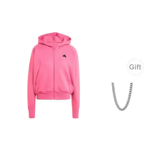 Adidas Z.N.E. Sweatshirts Women's Pink+Free Necklaces