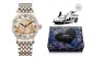 Rose Case Rose Dial Black Hands Rose Steel Band