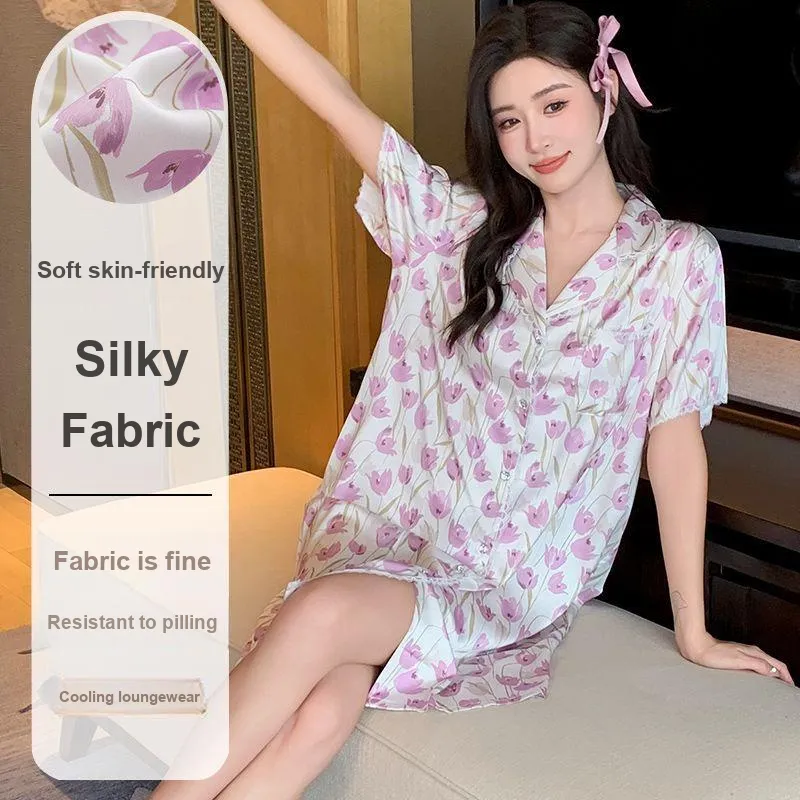 DanceBees Nightgown Women's Purple-1