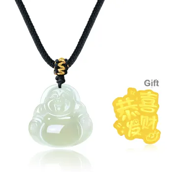 Lao Feng Xiang Hetian Jade Necklaces Green Jade Women's