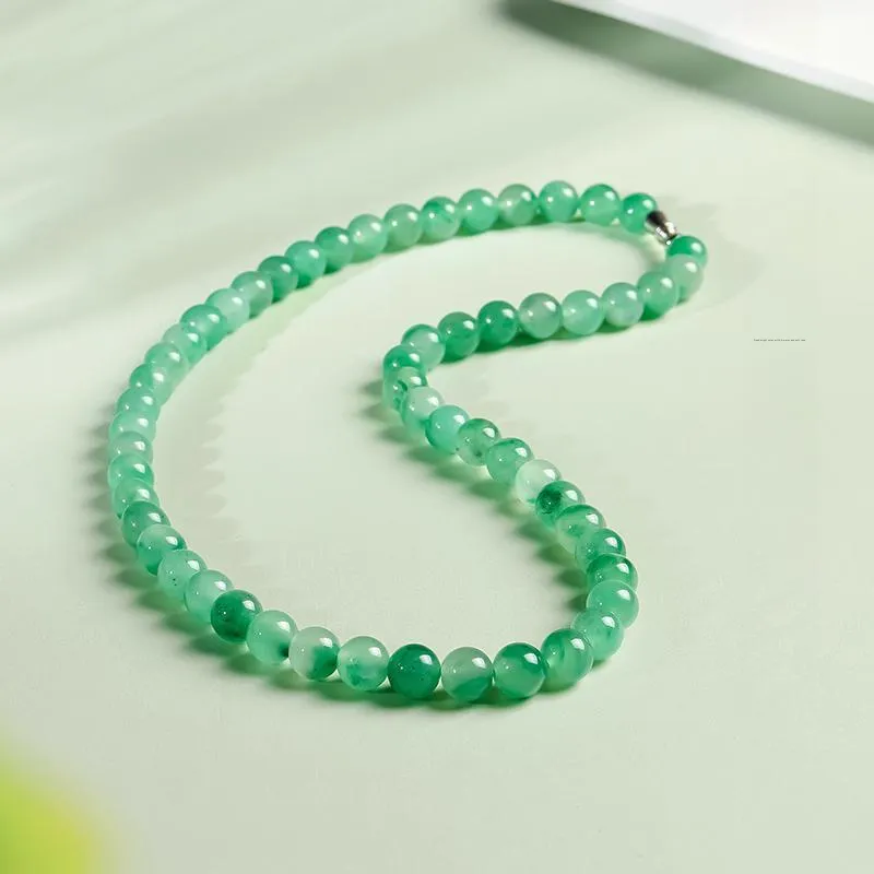 YINXIANGMOU African Emerald Jade Necklaces Women's-11