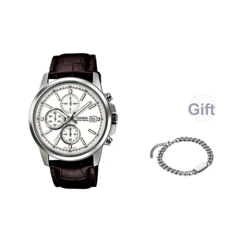 CASIO Кварцевый механизм Часы Мужские Белый циферблат