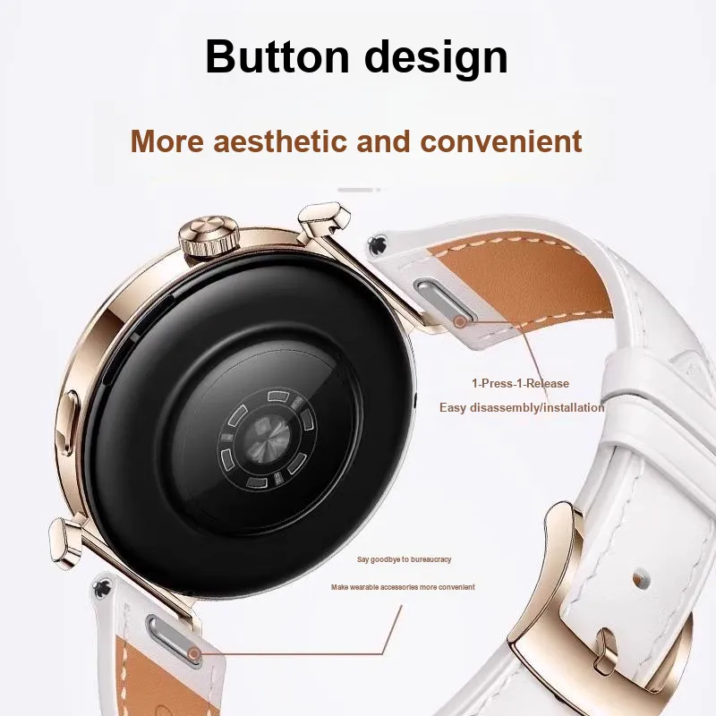 IWabcertoo Huawei Compatibility Watch Band 190MM Cowhide Leather Material-2