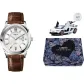 White Dial Brown Leather Strap