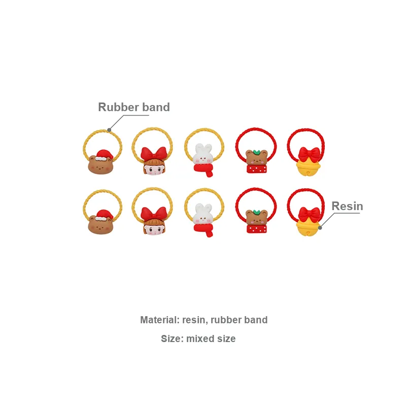 Yiru Resin Rubber Band Hair Tie Women's-2