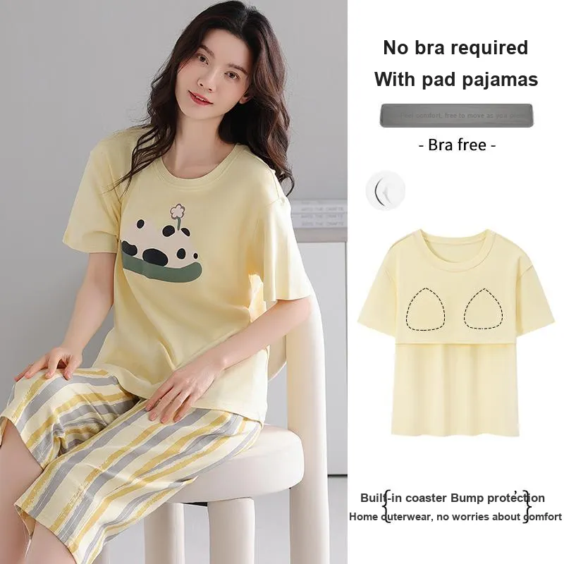MADALLO Pajama Set Women's Light Yellow-1