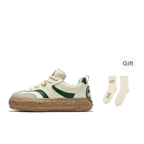 Palladium German Army Trainers Musical Note Shoes Low Top Skateboard Shoes Unisex Green White