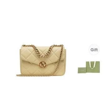 VANESSA HOGAN Cow Leather Handbag Shoulder Bag Crossbody Bag Regular Women's Custard