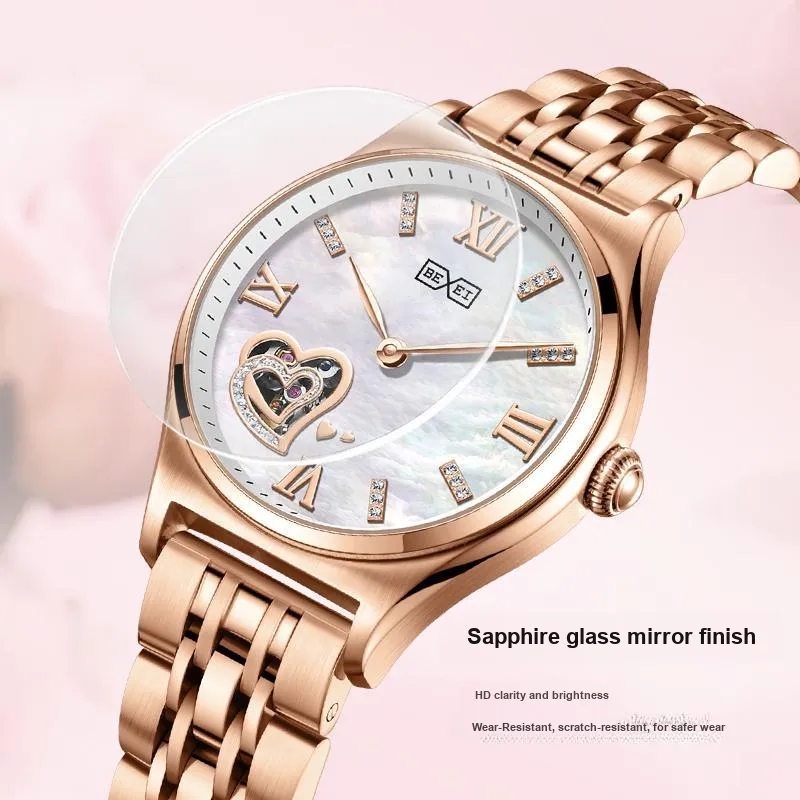 BEXEI Heart To Heart Collection Mechanical Movement Watch Women's Watch Mother-of-Pearl Color Watch Dial-11