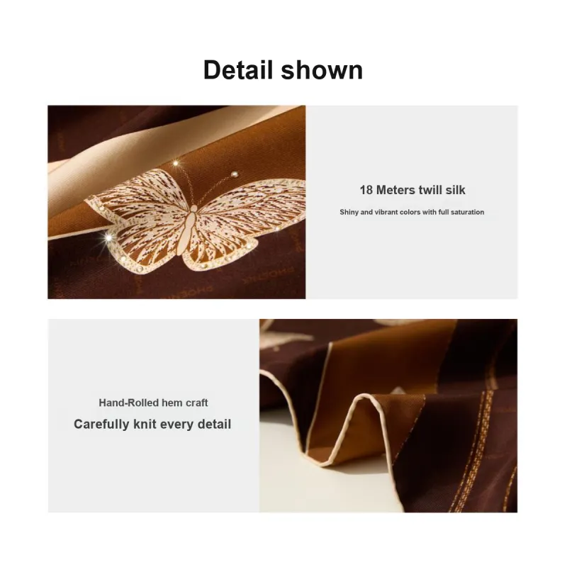 WENSLI Silk Scarves Unisex-5