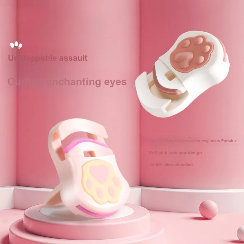 JIANYINGSHU Cat Paw Eyelash Curler Small Portable Beginner Useless For Beginners Beauty Tool Curling-1