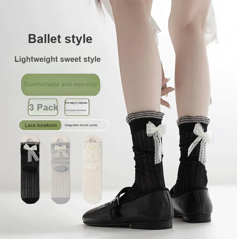 AUGUST Mid Calf Socks Women's 3 Pack-2