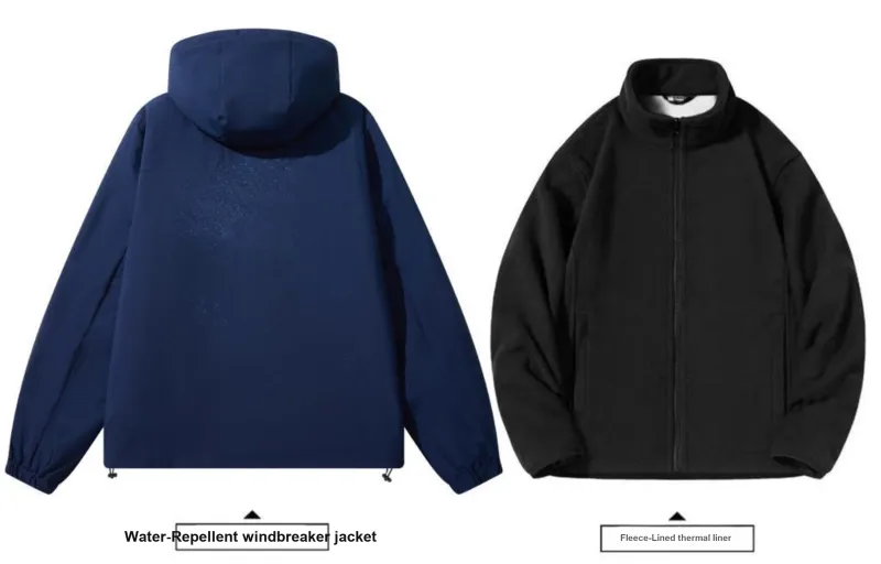 LA'T.WEEKEND Spring Windbreaker Coats Unisex Thickened And Fleece Lined/Regular Optional-44