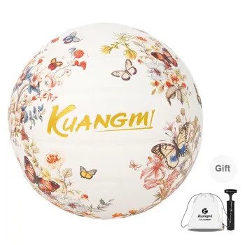 Kuangmi PU Size 5 Volleyball Unisex White