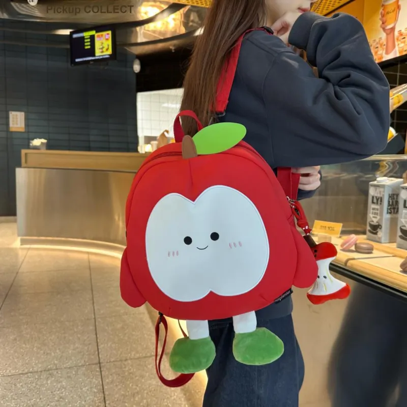 URBAN FOREST Nylon Backpack Unisex Red/Green-2