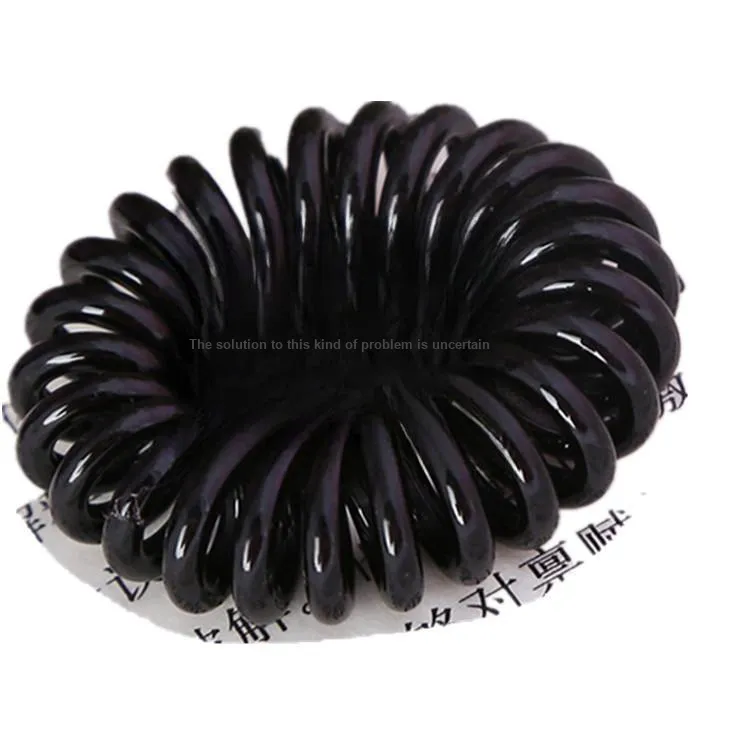 YUELEJI Small Size Telephone Wire Hair Tie 10 Pcs With Elastic OQ Classic And Versatile-3