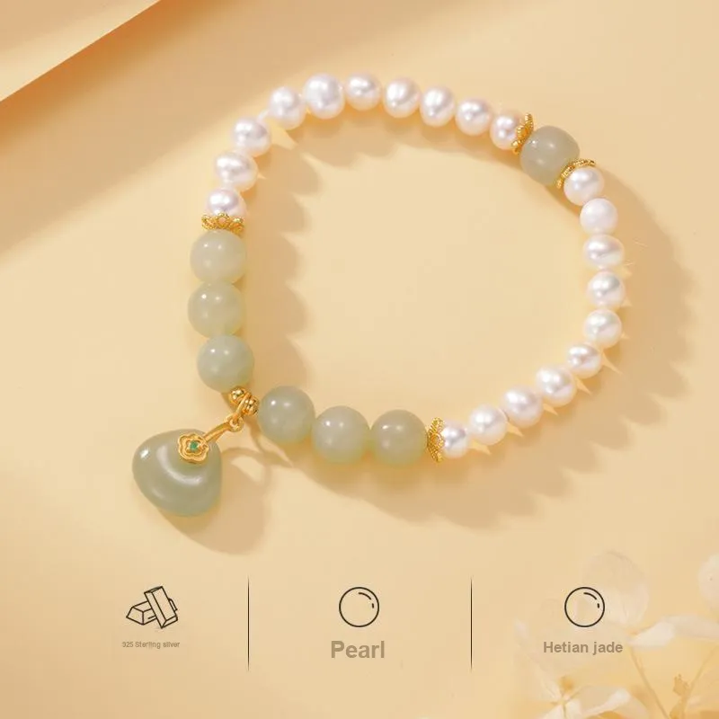 Royal Heaven's Choice Hetian Jade Bracelets Sugar Jade Unisex-1