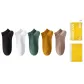 [5 Pack]Black+White+Gray Green+Mustard Yellow+Light Coffee