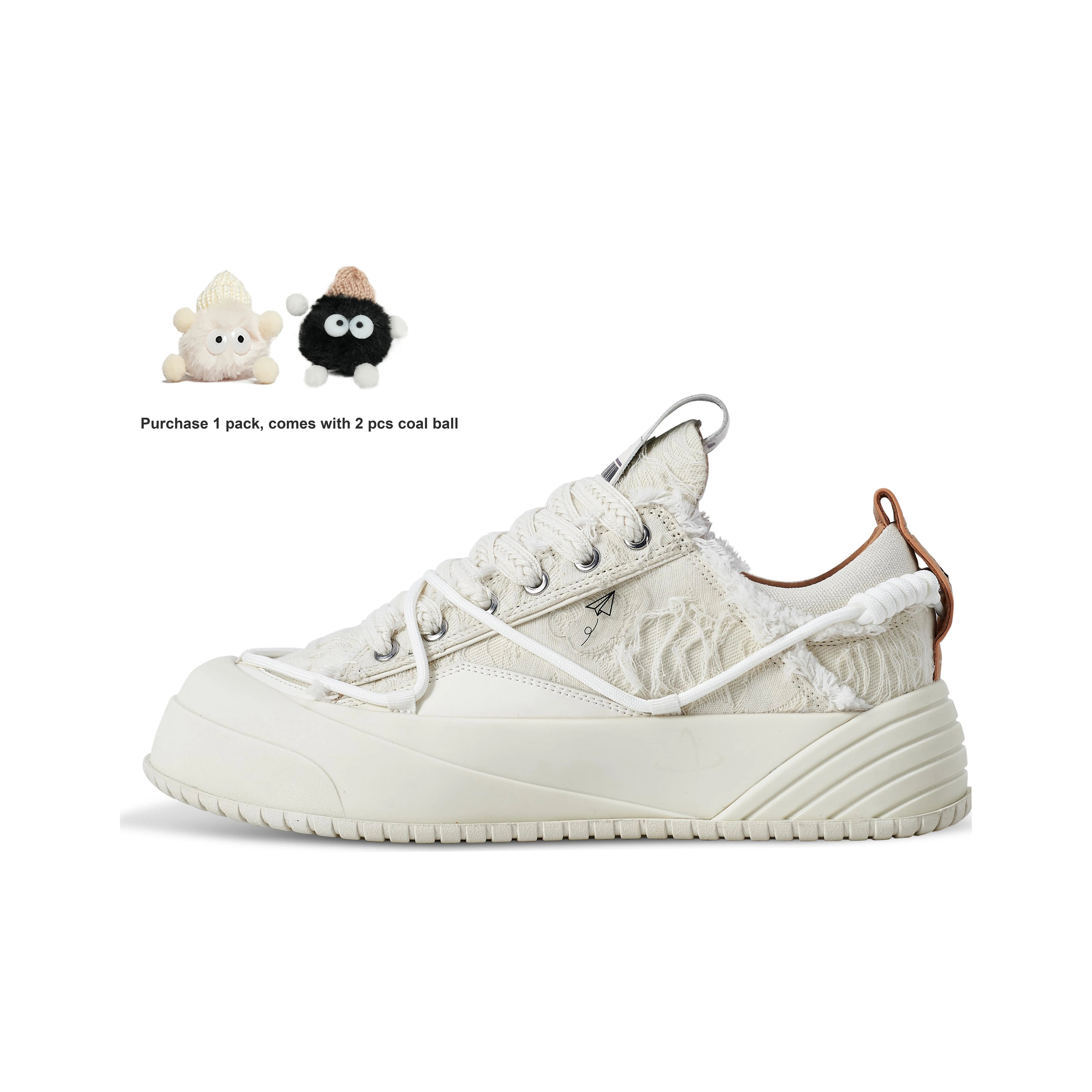 ON MAX Paper Airplane Series Skateboard Shoes Unisex Low-Top White/Beige
