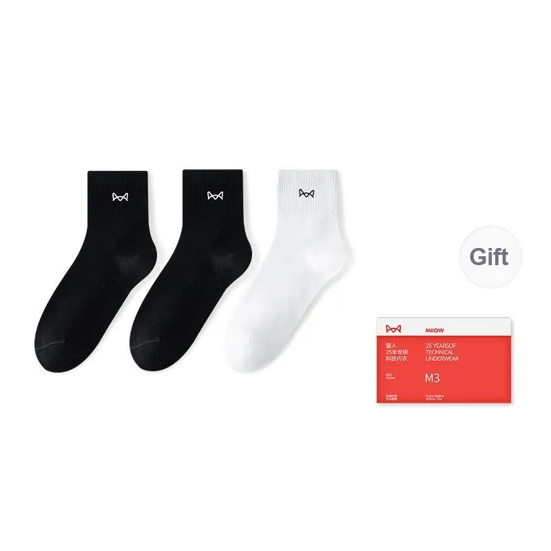 MIIOW Trend Party Series Mid Calf Socks Men's 3 Pack-3