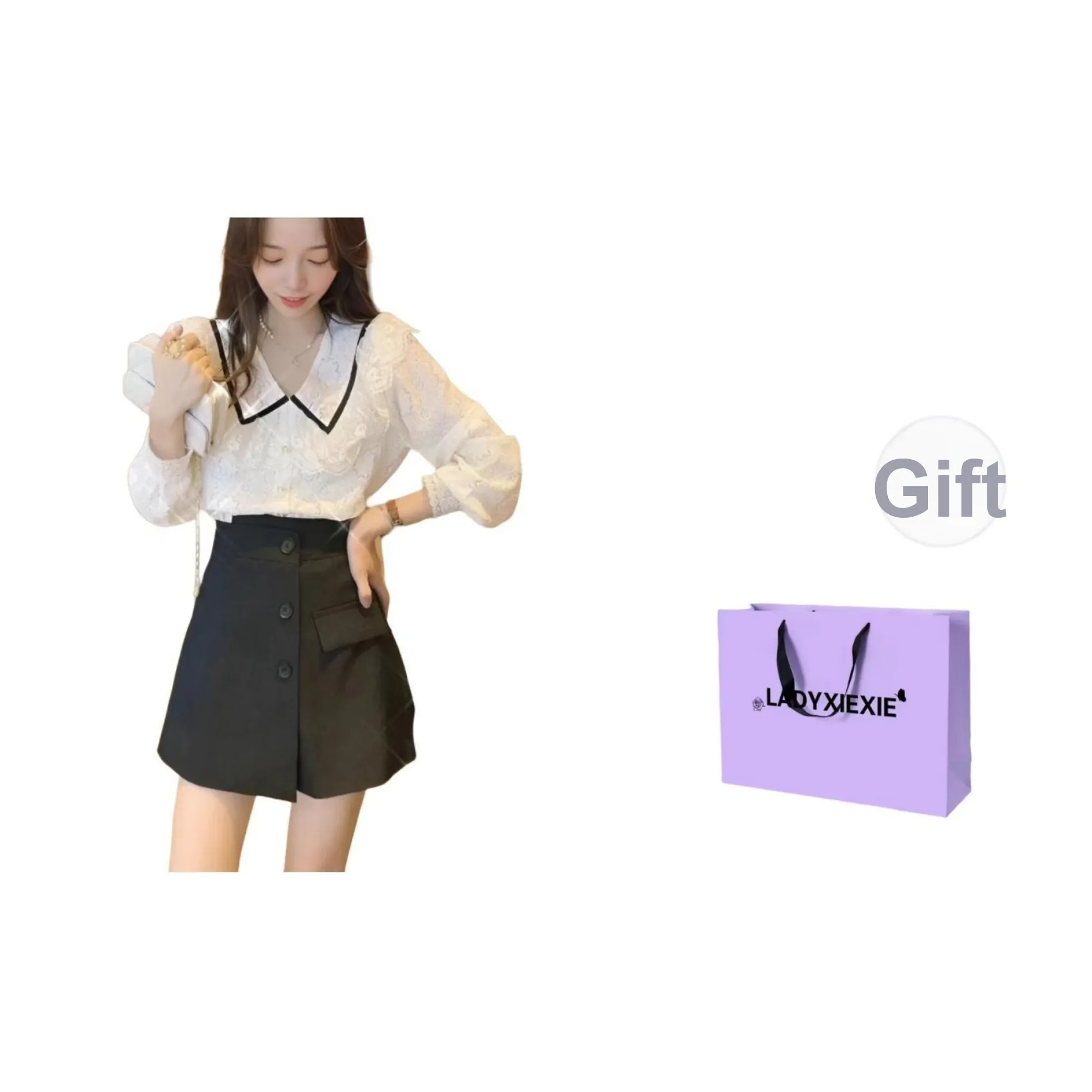 LADYXIEXIE Белые Женские Рубашки