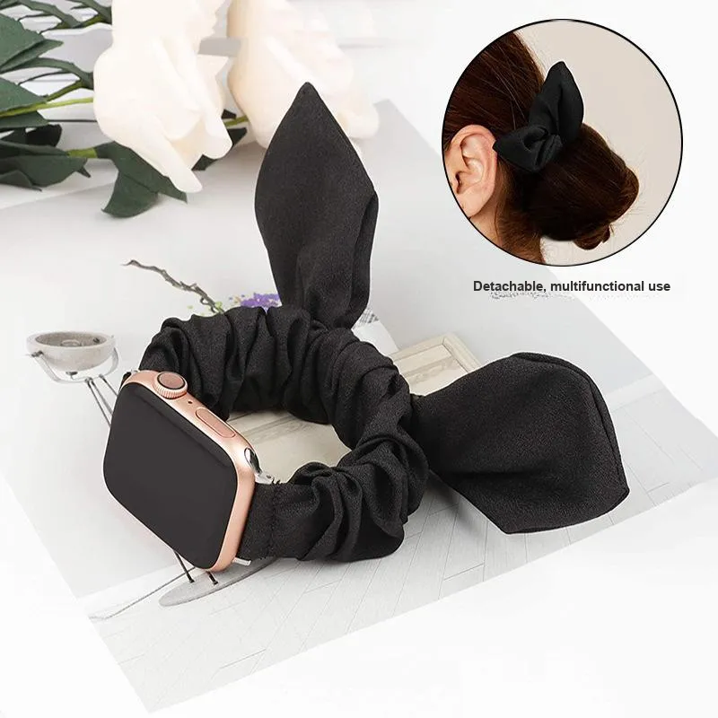 CHRROTA Watch Band Apple Compatibility Bowknot 3D Effect Ear Material-2