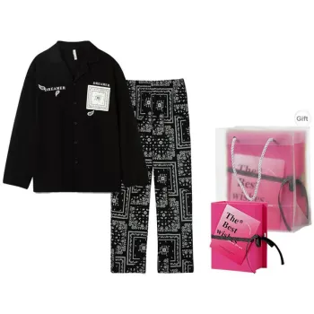 DAMOS·LOVE Pajama Set Men's Gift Box Set Black