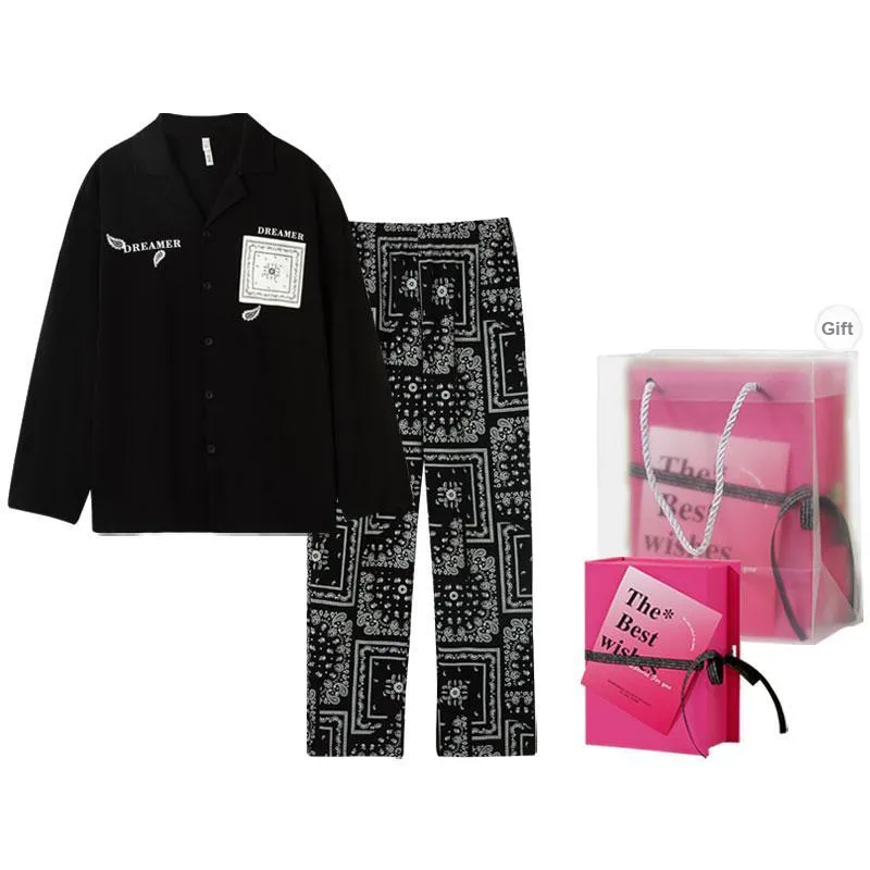 DAMOS·LOVE Pajama Set Men's Gift Box Set Black-0