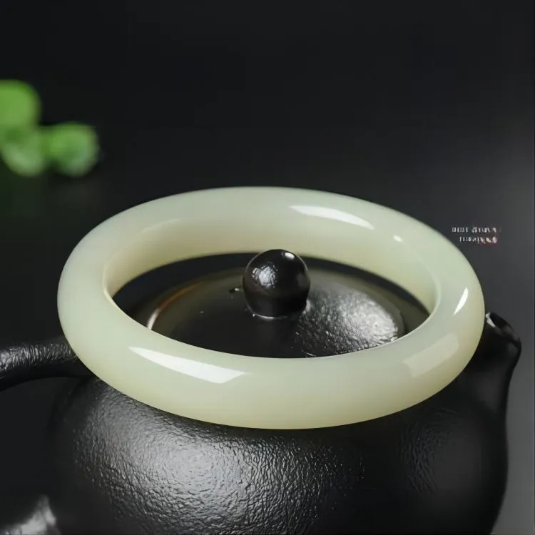 Royal Heaven's Choice Hetian Jade Bangles Green Jade Women's-4