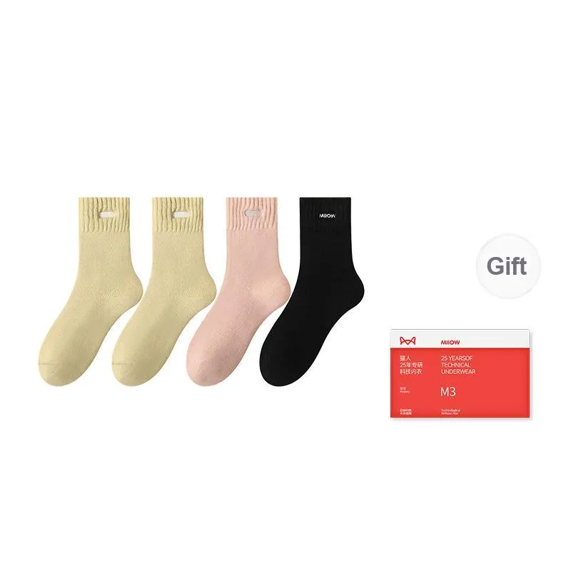 MIIOW Mid Calf Socks Women's Shopping Bag Combo Set-18