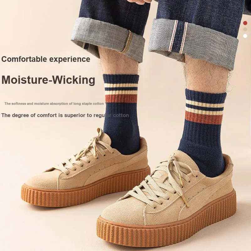 MIIOW Mid Calf Socks Men's 5 Pack-14
