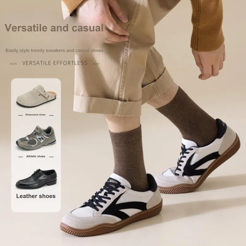 XXLLG Mid Calf Socks Men's Shopping Bag 5 Pack-4
