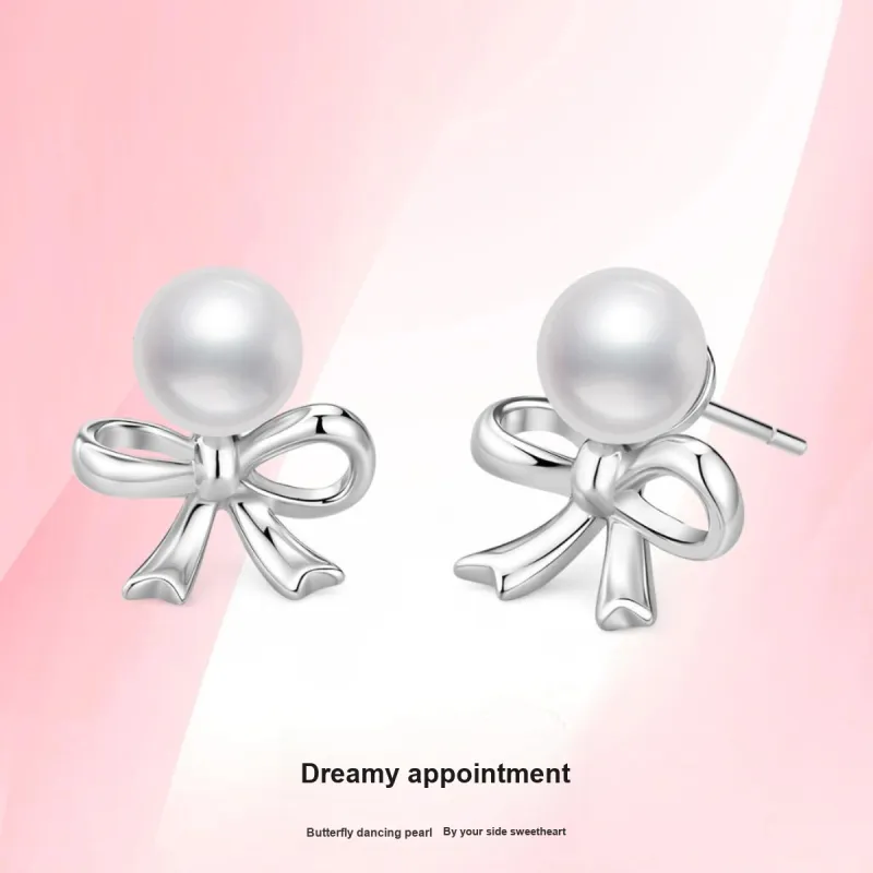 LAOMIAO Pearl Stud Earrings Women's-1