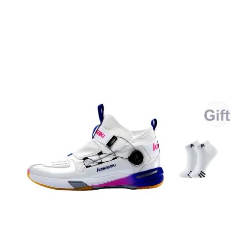 Kawasaki Traverse 2,0 Бадминтон Обувь Высокий Верх Белый, В комплекте Носки Унисекс