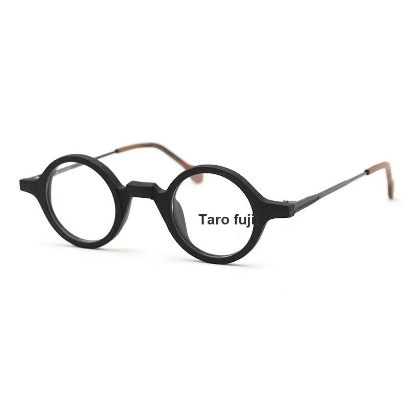 Fujii Taro Пластина And Металл Круглый Оправы для очков Унисекс
