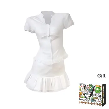Dippanis Two Piece Skirt Sets Women's