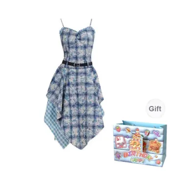 REMOULD Slip Dresses Women's Blue Shopping Bag Included