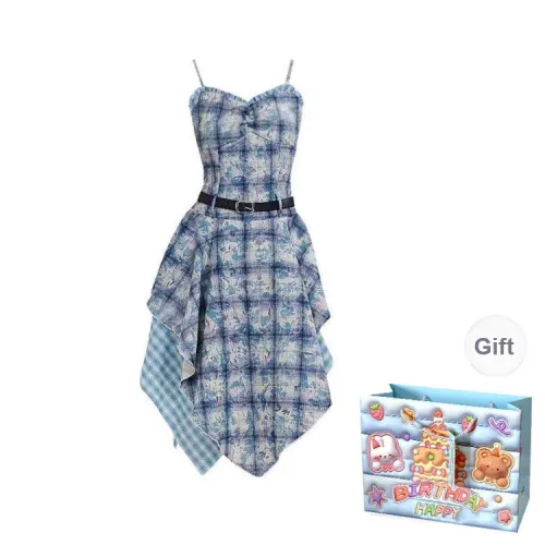 REMOULD Slip Dresses Women's Blue Shopping Bag Included