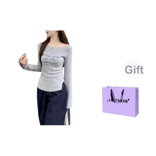 LADYXIEXIE Серый Женский Трикотаж