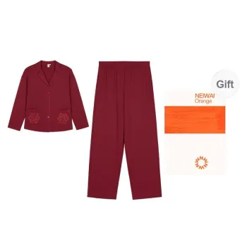 NEIWAI Pajama Set Unisex Blackcurrant Red