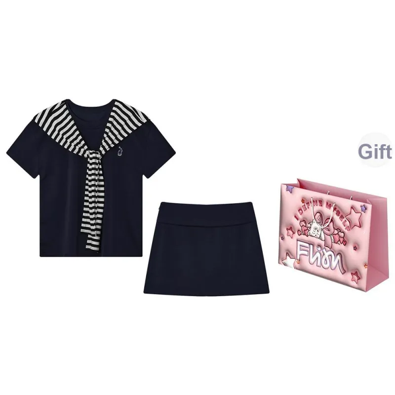 FLIM Two Piece Skirt Sets Women's-0