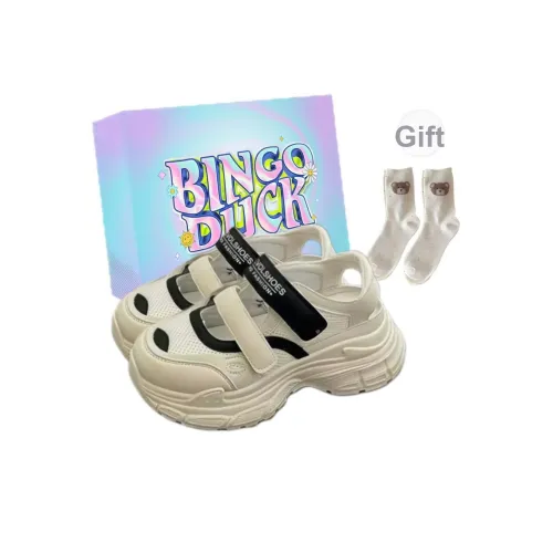 BINGO DUCK Slip-resistant и дышащие низкие топовые кроссовки с толстой подошвой женские