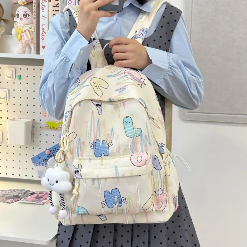 PINK·LAND Nylon Backpack Women's Multicolor-20